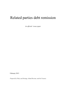 Related parties debt remission