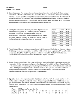 Ap statistics help inference review