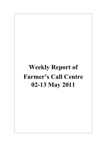 Weekly Report of Farmer's Call Centre 02