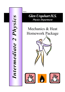 Homework Package - Glen Urquhart High School
