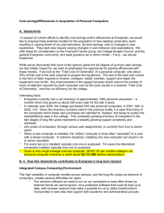 Cost savings/Efficiencies in Acquisition of Personal Computers