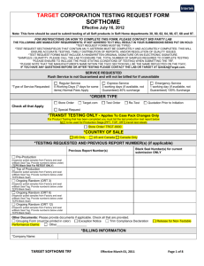 Target Softhome Testing Request Form