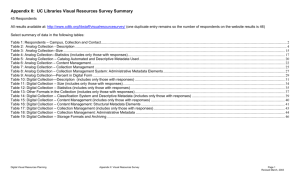 Appendix II: UC Libraries Visual Resources Survey Summary