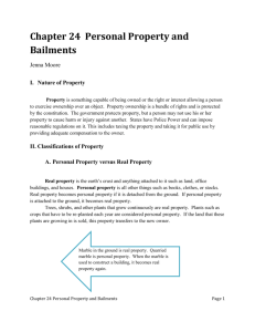 Ch. 24. Personal Property Law