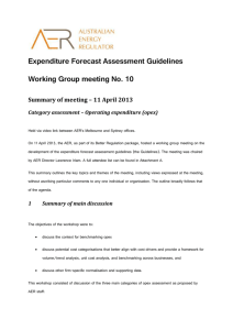 Expenditure Forecast Assessment Guidelines Working Group