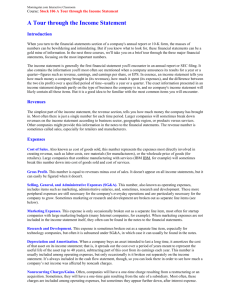 A Tour through the Income Statement