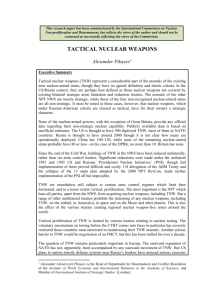 Tactical Nuclear Weapons - International Commission on Nuclear