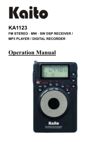 to the manual - Kaito Electronics, Inc.