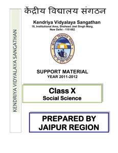 Support Material (History) - Kendriya Vidyalaya Barkuhi