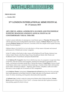 press release - London International Mime Festival