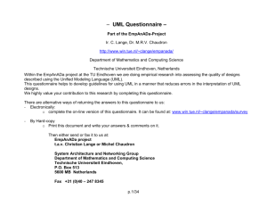 UML Questionnaire - Technische Universiteit Eindhoven