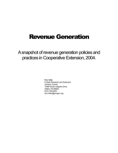 Revenue Generation Report