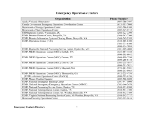 Emergency Operations Centers