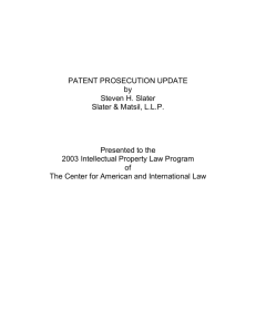 patent prosecution update