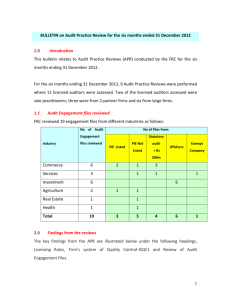 - Financial Reporting Council