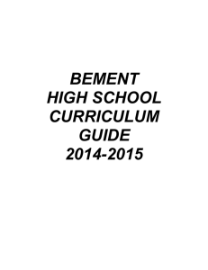 Curriculum Guide - Bement High School