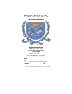 Student Handbook 2008-09 - Forest Park High School