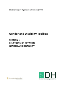 2 Relationship between gender and disability