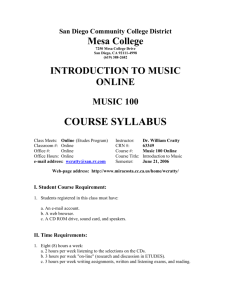 Syllabus - San Diego Community College District | Online Learning