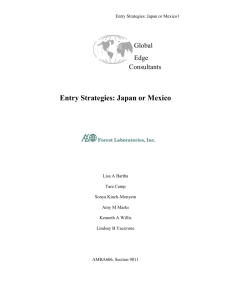 Japan or Mexico - Word Format Joint Ventures