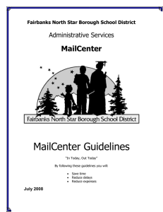 Central Office Mail Center Guidelines