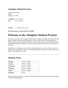 Abingdon Medical Practice - Guildford and Waverley CCG