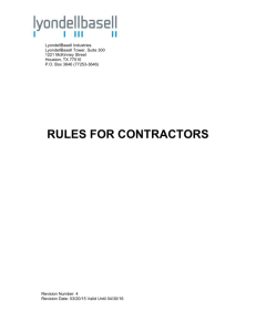 Rules for Contractors - LyondellBasell Industries