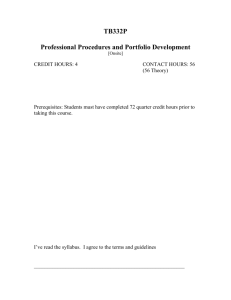 TB332P - ITT Portfolios and Professional Procedures