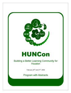 Schedule of Events - hunstem - University of Houston