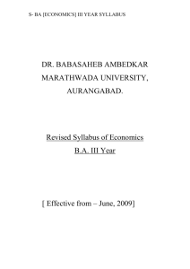 s- ba [economics] iii year syllabus