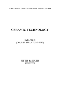 CERAMIC TECHNOLOGY 5th & 6th ALL