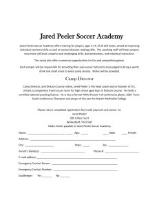 Jared Peeler Soccer Academy Jared Peeler Soccer Academy offers