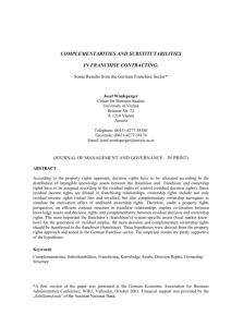 Decision and Ownership Rights in Franchising Networks