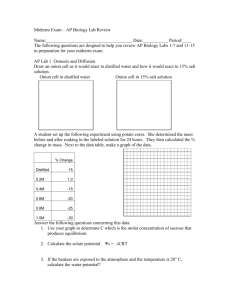 Midterm Exam – AP Biology Lab Review