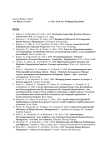 Full list of publications and presentations