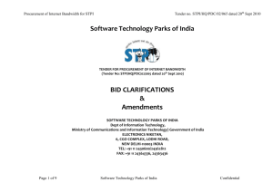 BID Clarification's - Software Technology Parks of India