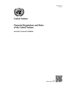 Financial Regulations and Rules of the United Nations