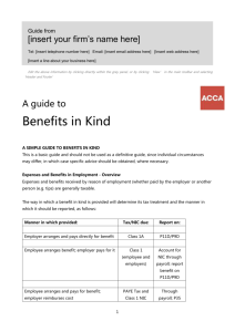 Guide to... Benefits in kind