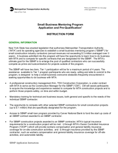 MTA Mentor Program: Application Form (RM3432)