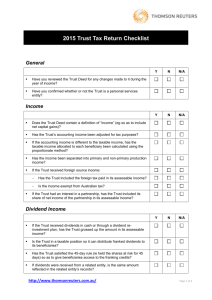 2015 Trust Tax Return Checklist - Institute of Public Accountants