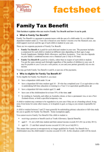 Family Tax Benefit