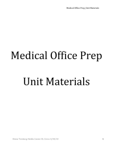Medical Office Prep