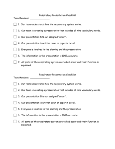 Respiratory Presentation Checklist