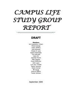 Campus Life Study Group Report