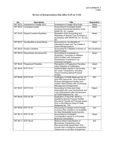 Review of Interpretations that affect SAP on 1/1/01