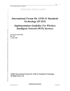 Implementation Guideline For Wireless Intelligent Network (WIN)