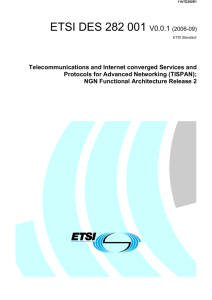 TISPAN NGN functional architecture R2 - Docbox