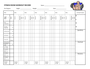 Fitness Testing Sheets for all PE classes