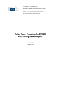 5 Logging in to the Online Expert Evaluation Tool
