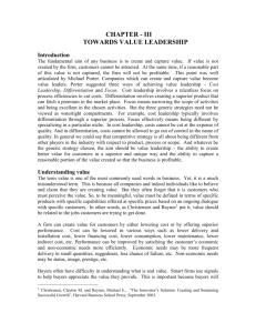 Different routes to value leadership